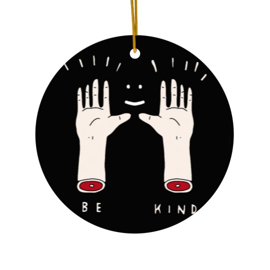 Discover Frightened Rabbit “Be Kind” Hands Ceramic Ornaments