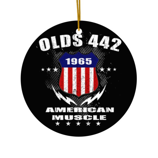 Discover 1965 Olds 442 American Muscle v3 Ceramic Ornaments