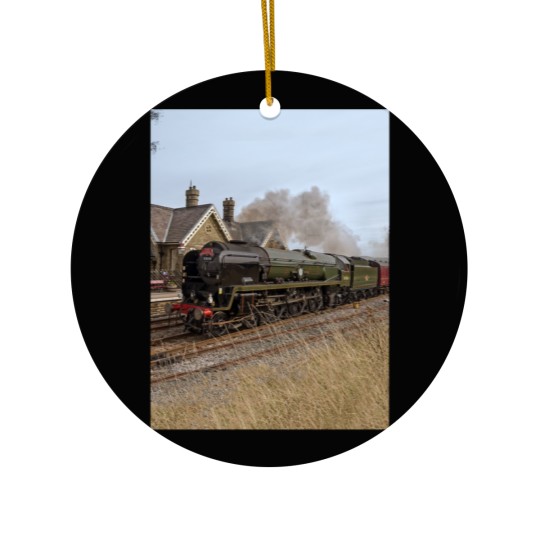 Discover Steam train over Yorkshire moors Ceramic Ornaments