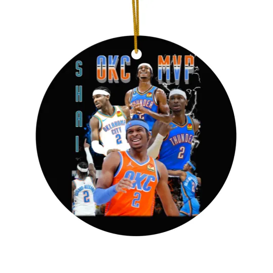 Discover OKC thunder Ceramic Ornaments SGA Thunder Shai Gilgeous Alexander Ceramic Ornaments