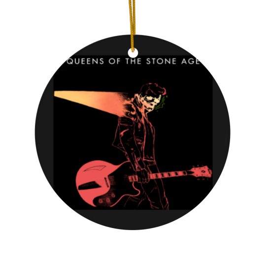 Discover Queens Of The Stone Age Skeleton Guitar Player Ceramic Ornaments, Queens Of the Stone Age Ceramic Ornaments