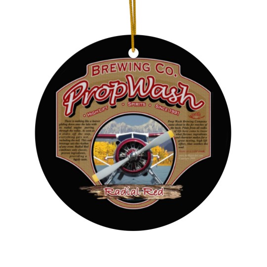 Discover PropWash Brewing Co. Radial Red DHC2 Beaver Floatplane Ceramic Ornaments
