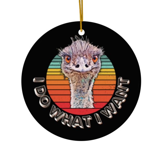 Discover Emmanuel the Emu, Emmanuel Don't Do It Ceramic Ornaments