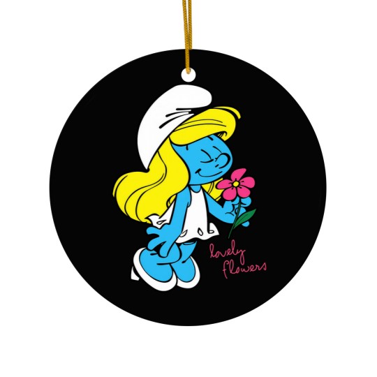 Discover Us The Smuurfs Smurfette Lovely Flowers Unisex Vintage Ceramic Ornaments