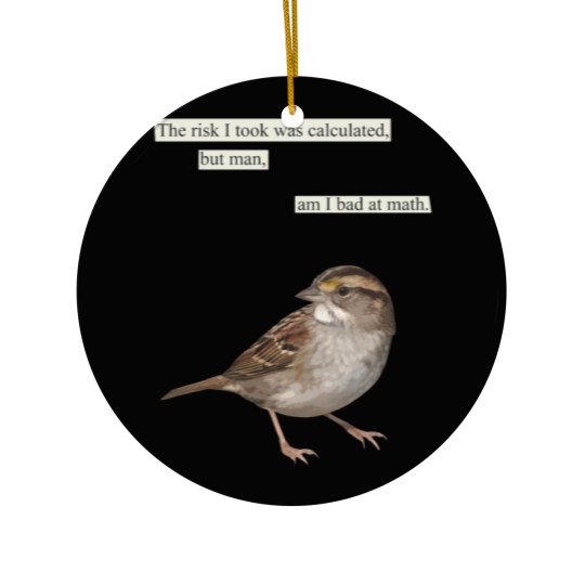 Discover The risk I took was calculated Ceramic Ornaments