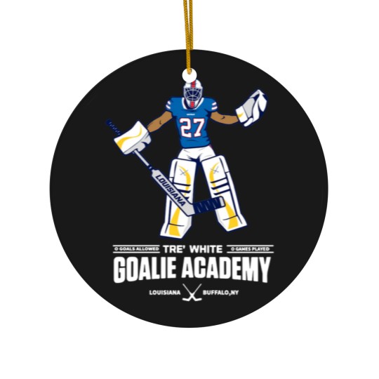 Discover tre white goalie academy Print Trucker Hats Ceramic Ornaments