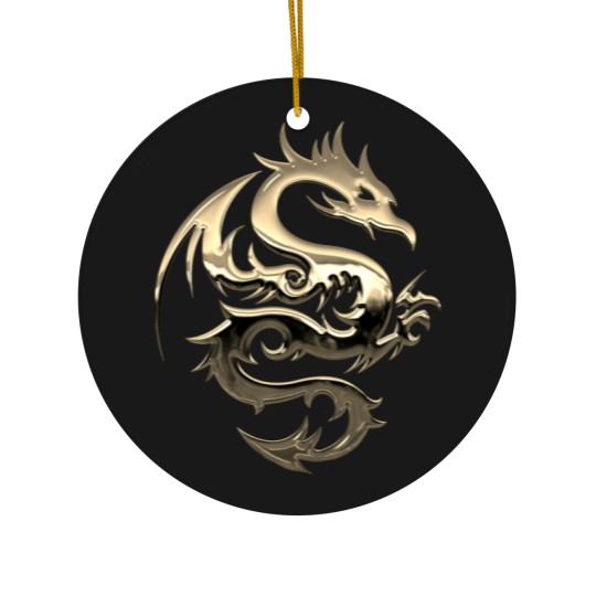 Discover Gold Metallic Dragon Ceramic Ornaments