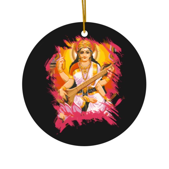 Discover Saraswati Hindu Goddess Ceramic Ornaments