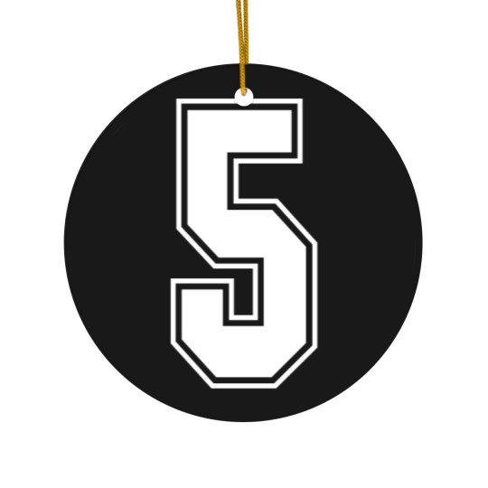 Discover Number 5 Ceramic Ornaments