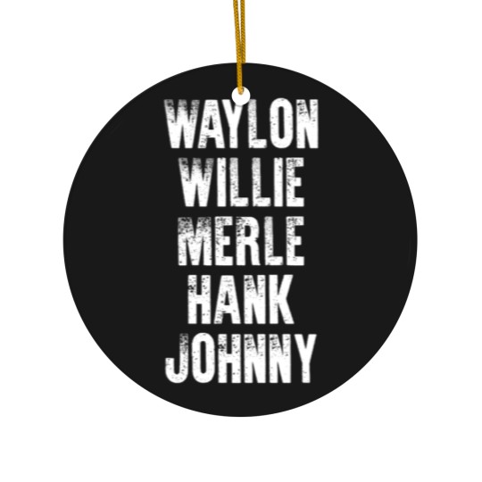 Discover Hank Williams Jr Highwaymen Old Dogs Chris Staplet Ceramic Ornaments