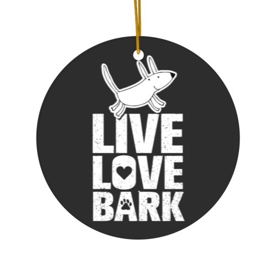 Discover Live - Love - Bark Ceramic Ornaments