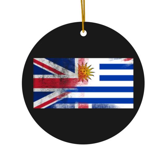 Discover British Uruguayan Half Uruguay Half UK Flag Ceramic Ornaments