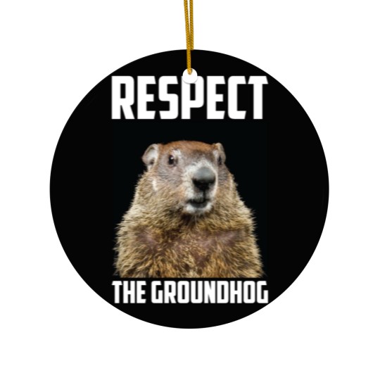 Discover Respect The Groundhog Woodchuck Photo Ground-Hog Ceramic Ornaments