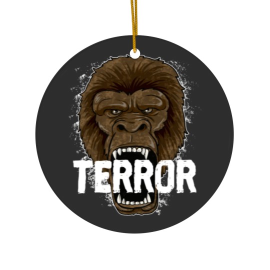 Discover Monkey Terror - Gorilla Ape Alpha Leader Zoo Rage Ceramic Ornaments