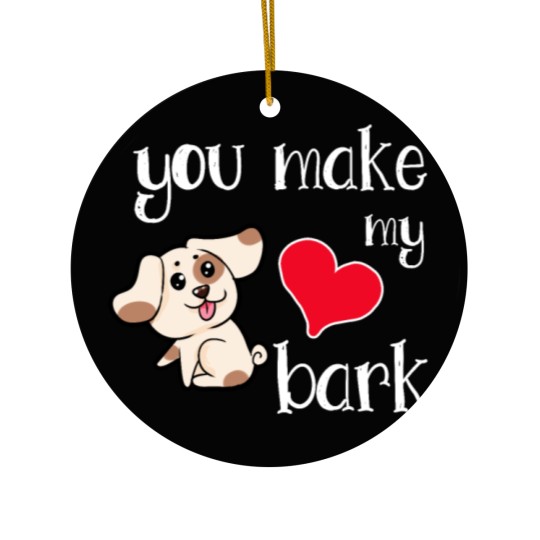 Discover You make my heart bark Dog Doggie Present Heart Ceramic Ornaments
