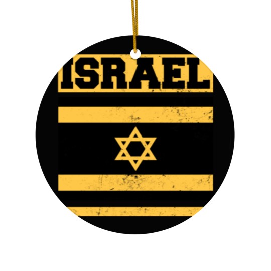 Discover Jewish Joke Patriotic Israeli Flag Gift Ceramic Ornaments