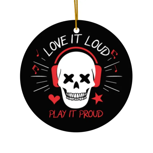 Discover Love it loud play it proud Ceramic Ornaments