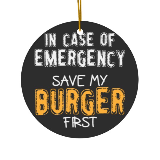 Discover Burger Saying | Eating Fast Food Meat Emergency Ceramic Ornaments