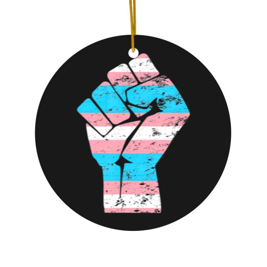 Discover Resist Fist Transgender Flag Trans Pride T Ceramic Ornaments