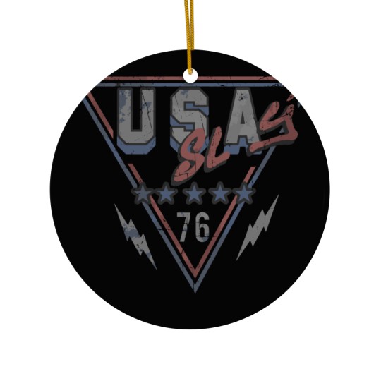 Discover Slay Usa Triangle Graphic Ceramic Ornaments