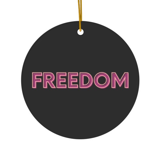 Discover Freedom People World Together Ceramic Ornaments