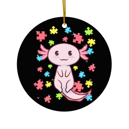 Discover Axolotl Autism Awareness Puzz;E Water Ceramic Ornaments