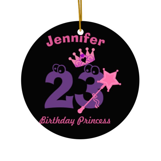 Discover Birthday Girl Custom Name Age Ceramic Ornaments