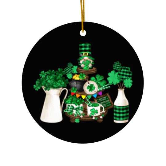Discover Cute Green Shamrock Decor With Happy St Patricks D Ceramic Ornaments