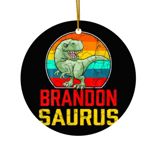 Discover Brandon Saurus Family Reunion Last Name Team Funny Ceramic Ornaments
