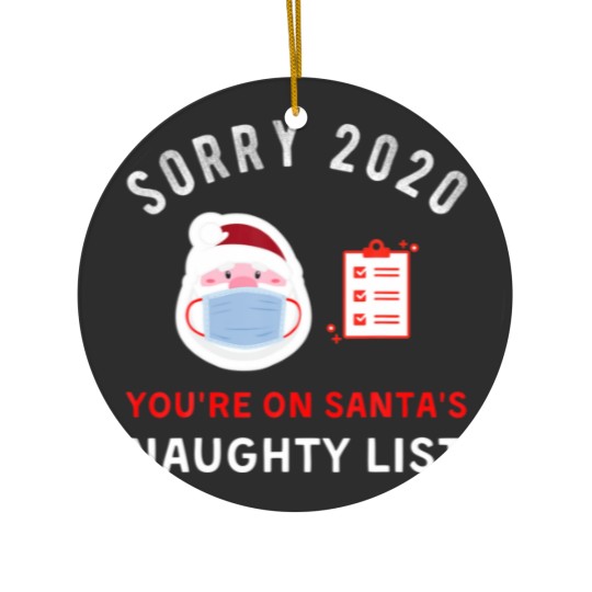 Discover FUNNY SANTA's NAUGHTY LIST CHRISTMAS 2020 FUN FAMI Ceramic Ornaments