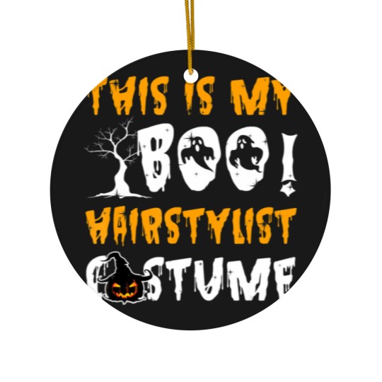 Discover Funny Barber | This Is My Boo Hairstylist Costume Sweat Ceramic Ornaments