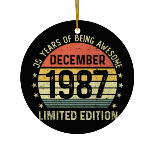 Discover 35 Years Of Being Awesome Funny 35Th Birthday Ceramic Ornaments