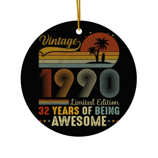 Discover 32 Year Old Vintage 1990 Limited Edition Funny 32N Ceramic Ornaments