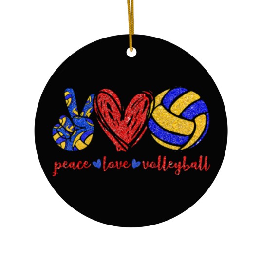 Discover Ceramic Ornaments - Peace Love Volleyball Art