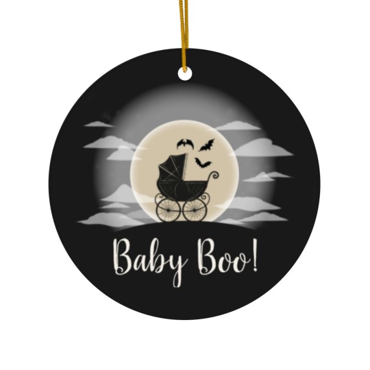Discover Gothic Baby Shower Halloween Carriage Ceramic Ornaments
