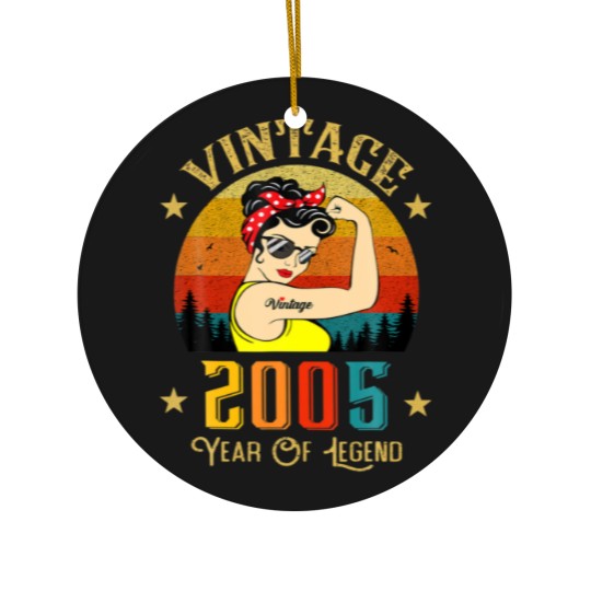 Discover Vintage 2005 Birthday Women 17 Years Old Funny Vin Ceramic Ornaments