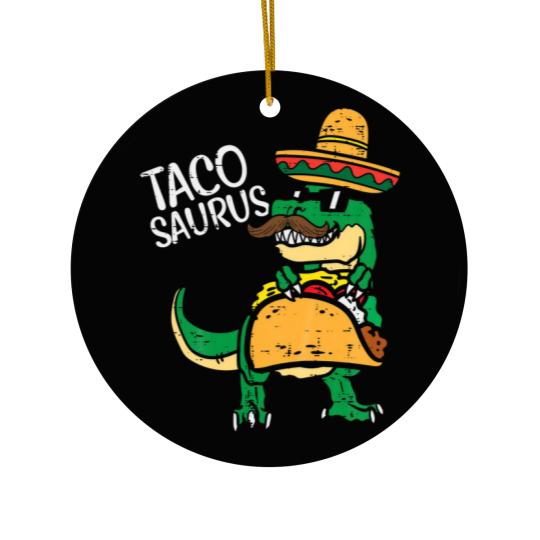 Discover Kids Tacosaurus Taco Dino Trex Cinco De Mayo Ceramic Ornaments