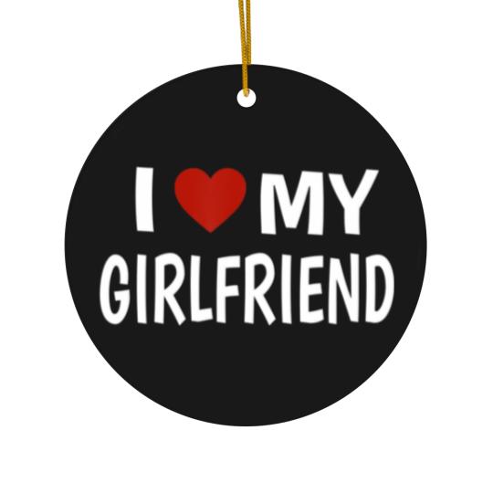 Discover I Love My Girlfriend Ceramic Ornaments