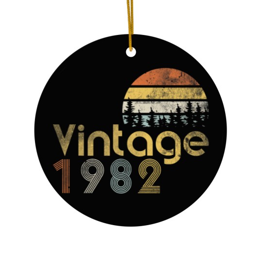 Discover 40Th Birthday Vintage Forest 1982 Ceramic Ornaments