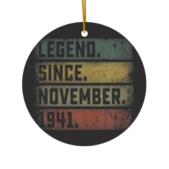 Discover Legend Since November 1941 80Th Birthday Mens 80 Y Ceramic Ornaments