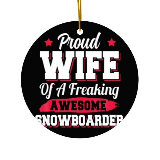 Discover Snowboarding Winter Snowboard Snowboarder Wife Ceramic Ornaments