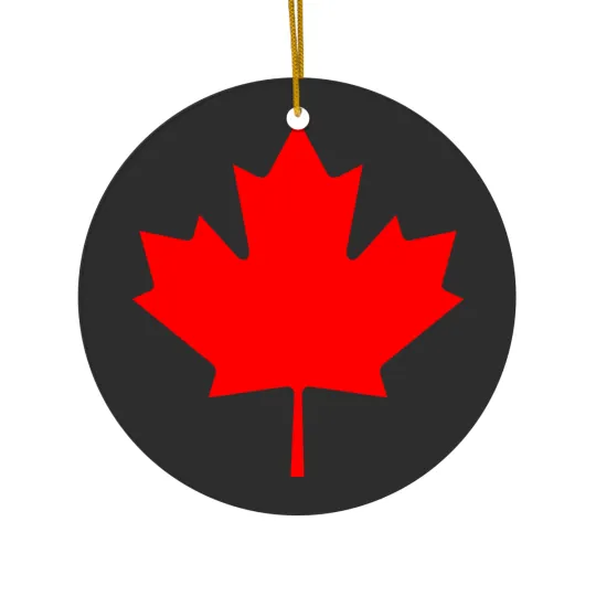 Discover Red Canada Maple Leaf Souvenir Ceramic Ornaments
