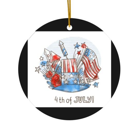 Discover Happy 4th of July Ceramic Ornaments