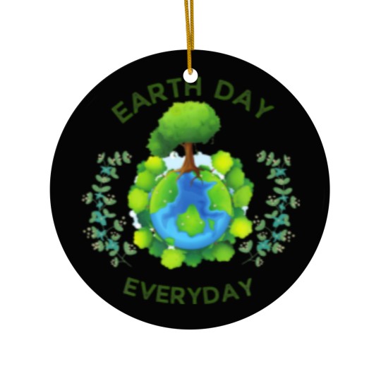 Discover Earth Day Everyday Plant Trees Planet Environmenta Ceramic Ornaments