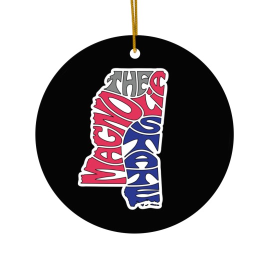 Discover The Magnolia State - Mississippi Wo Ceramic Ornaments