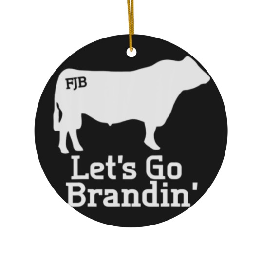 Discover Let's Go Brandin' Ranching Farming Cattle Branding Ceramic Ornaments