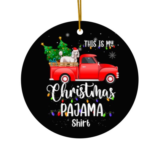 Discover Poodle Dog This Is My Christmas Pajama Poodle Xmas Ceramic Ornaments