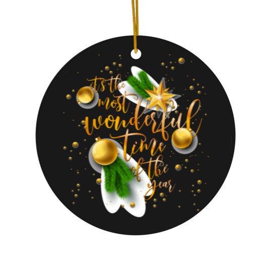 Discover Christmas It's the Most Wonderful Time of the Year Ceramic Ornaments
