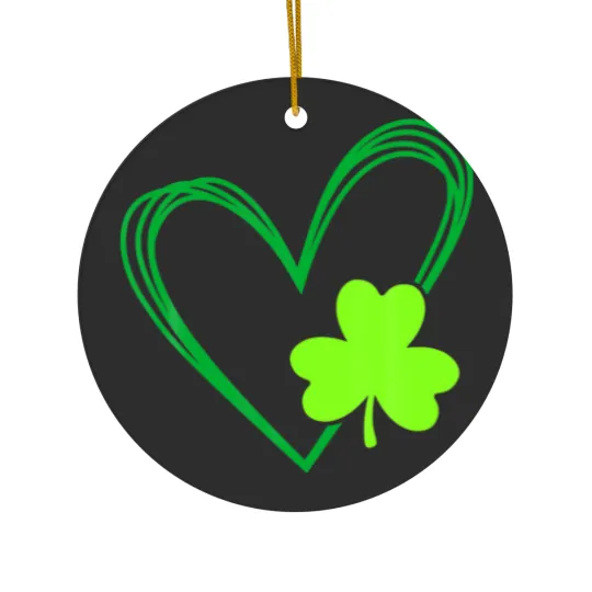 Discover Happy St Patrick's Day Irish Shamrock Heart Men Wo Ceramic Ornaments