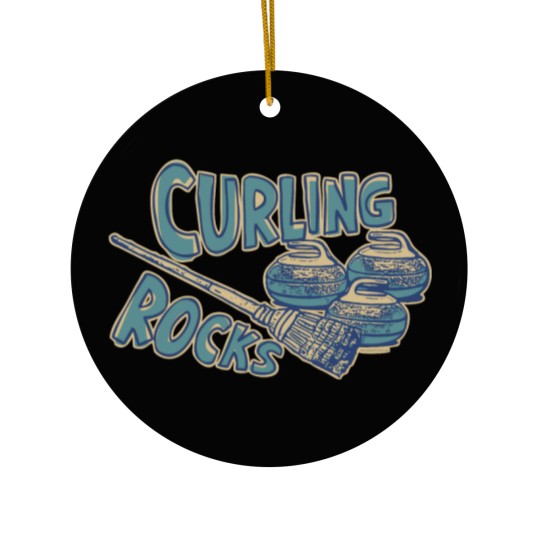 Discover Vintage Curling Rocks Ceramic Ornaments